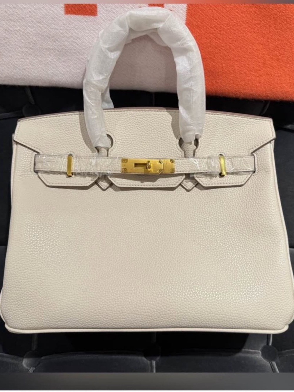 New white gold leather bag purse crossbody satchel